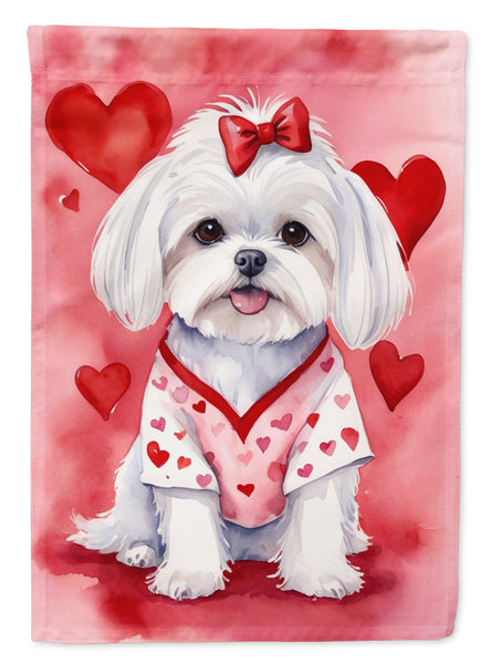 Buy this Maltese My Valentine Garden Flag