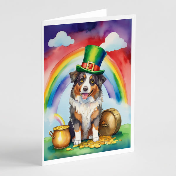 Buy this Australian Shepherd St Patrick's Day Greeting Cards Pack of 8