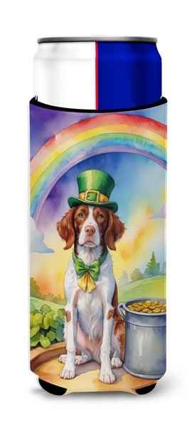 Buy this Brittany Spaniel St Patrick's Day Hugger for Ultra Slim Cans