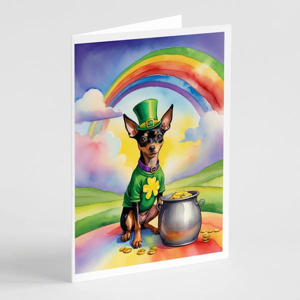 Buy this Miniature Pinscher St Patrick's Day Greeting Cards Pack of 8