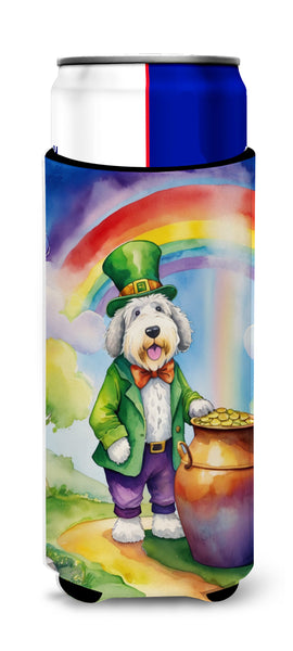 Buy this Old English Sheepdog St Patrick's Day Hugger for Ultra Slim Cans