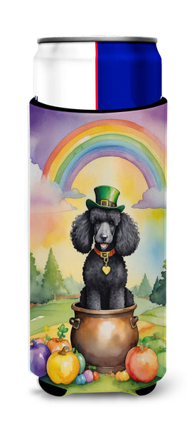 Buy this Black Poodle St Patrick's Day Hugger for Ultra Slim Cans