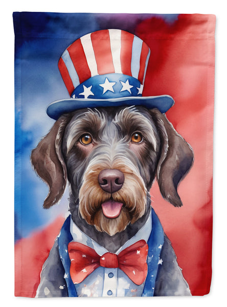 Buy this German Wirehaired Pointer Patriotic American Garden Flag