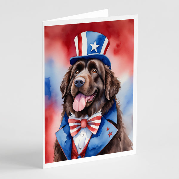 Buy this Newfoundland Patriotic American Greeting Cards Pack of 8