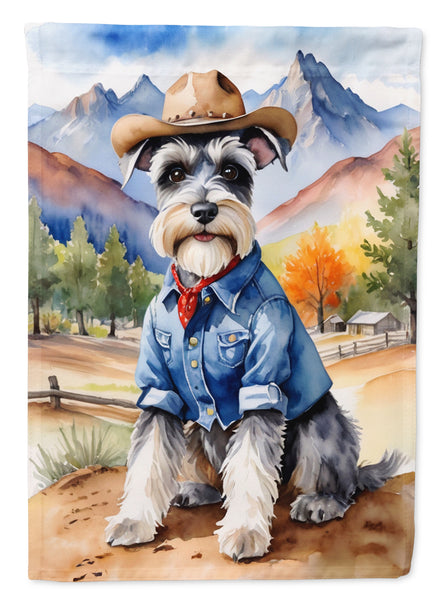 Buy this Schnauzer Cowboy Welcome Garden Flag