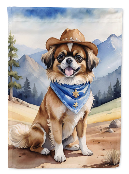 Buy this Tibetan Spaniel Cowboy Welcome Garden Flag