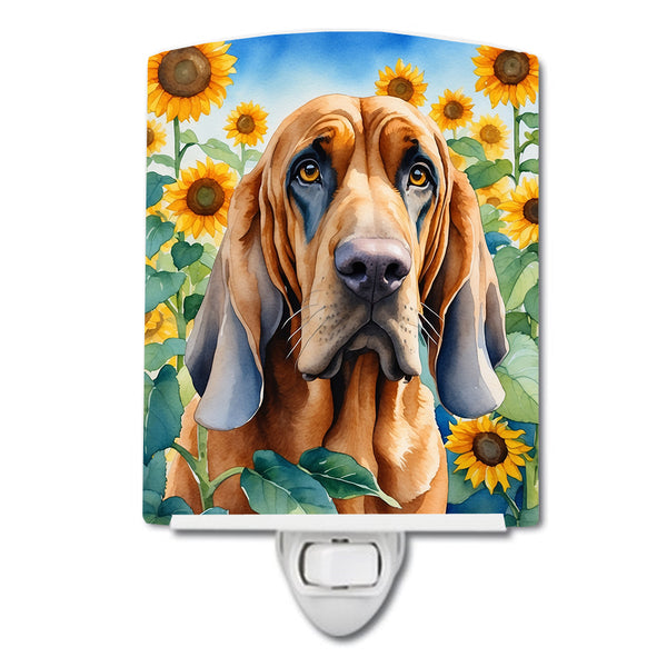 Buy this Bloodhound in Sunflowers Ceramic Night Light
