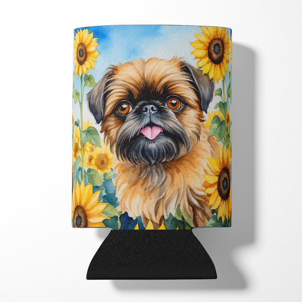 Buy this Brussels Griffon in Sunflowers Can or Bottle Hugger