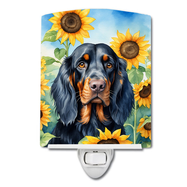 Buy this Gordon Setter in Sunflowers Ceramic Night Light