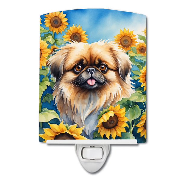 Buy this Pekingese in Sunflowers Ceramic Night Light