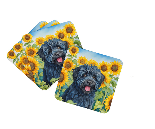 Buy this Puli in Sunflowers Foam Coasters