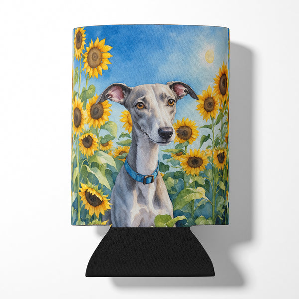 Buy this Whippet in Sunflowers Can or Bottle Hugger