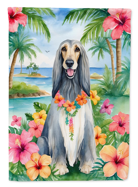 Buy this Afghan Hound Luau Garden Flag