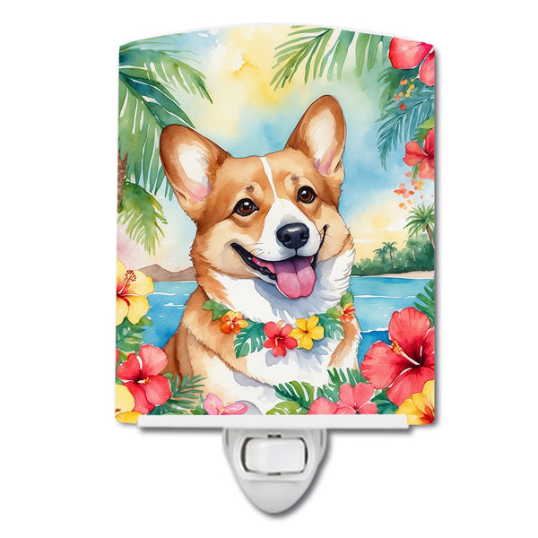 Buy this Corgi Luau Ceramic Night Light