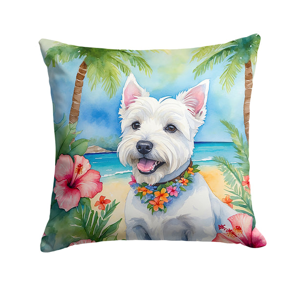 Buy this Westie Luau Throw Pillow