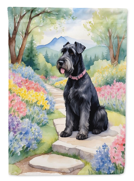 Buy this Giant Schnauzer Spring Path House Flag