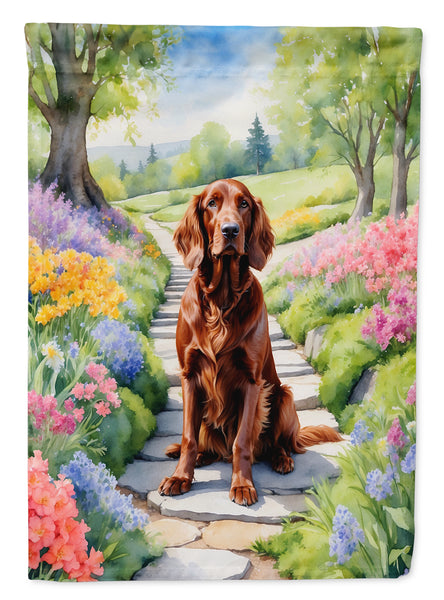 Buy this Irish Setter Spring Path House Flag