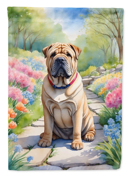 Buy this Shar Pei Spring Path Garden Flag