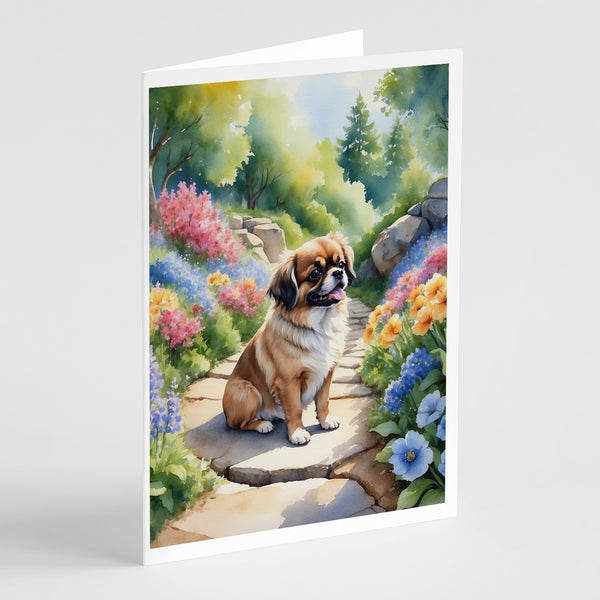 Buy this Tibetan Spaniel Spring Path Greeting Cards Pack of 8