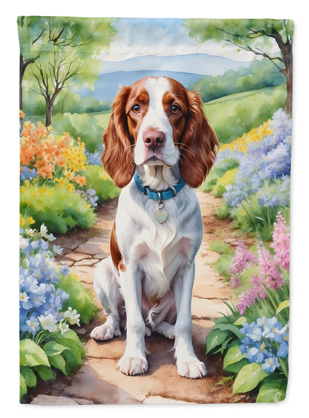 Buy this Welsh Springer Spaniel Spring Path Garden Flag