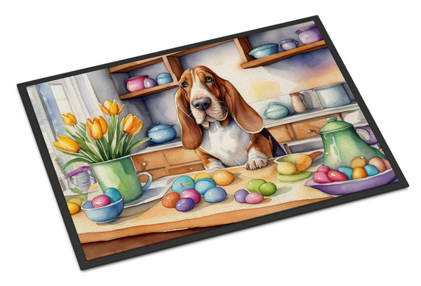 Buy this Decorating Easter Basset Hound Doormat