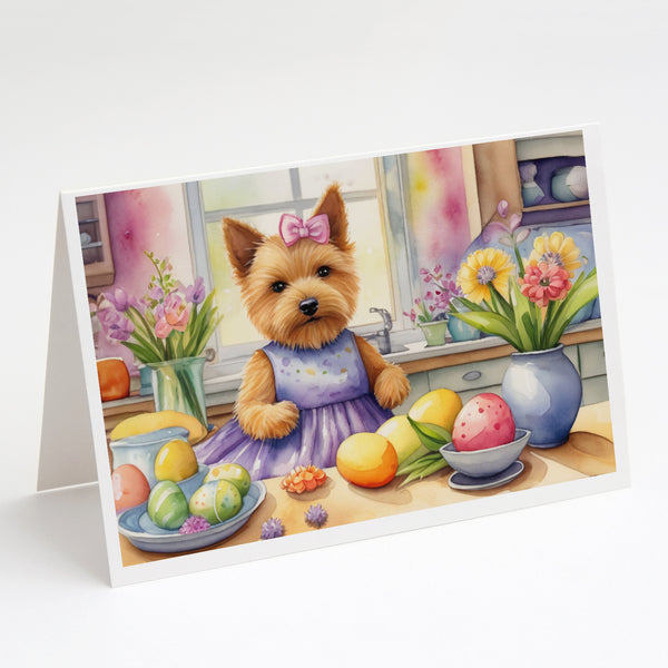 Buy this Decorating Easter Norwich Terrier Greeting Cards Pack of 8