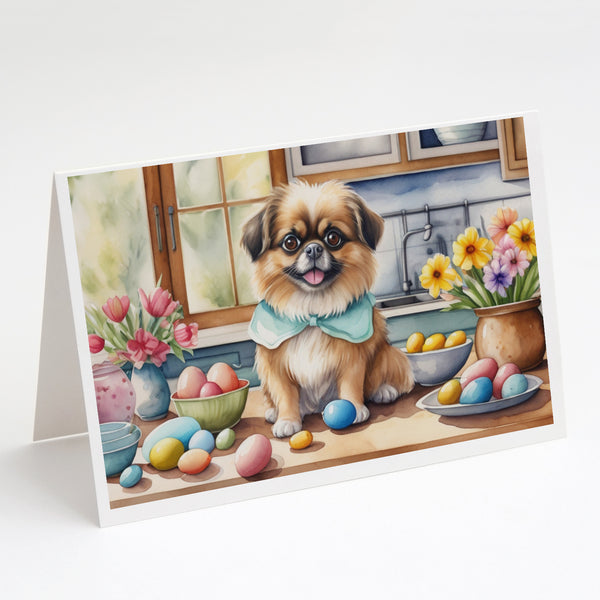 Buy this Decorating Easter Tibetan Spaniel Greeting Cards Pack of 8