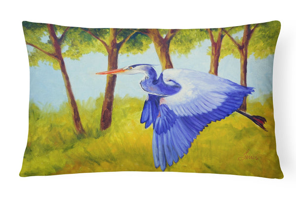 Buy this Fyling Heron by Ferris Hotard Canvas Fabric Decorative Pillow