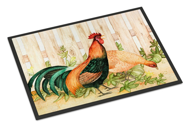 Buy this Chicken and Rooster by Ferris Hotard Indoor or Outdoor Mat 24x36