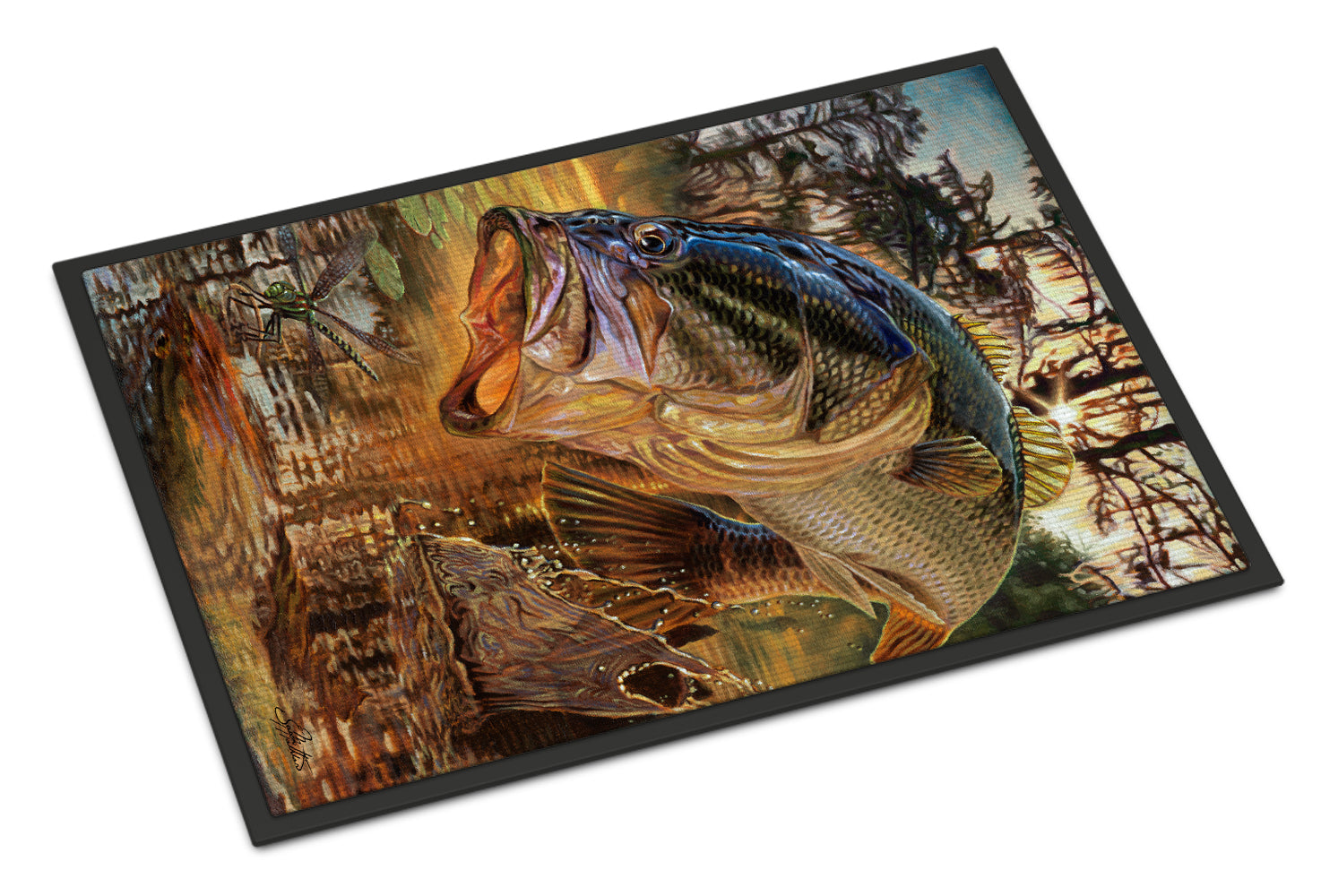 Dragon Slayer Largemouth Bass Indoor or Outdoor Mat 18x27 JMA2002MAT