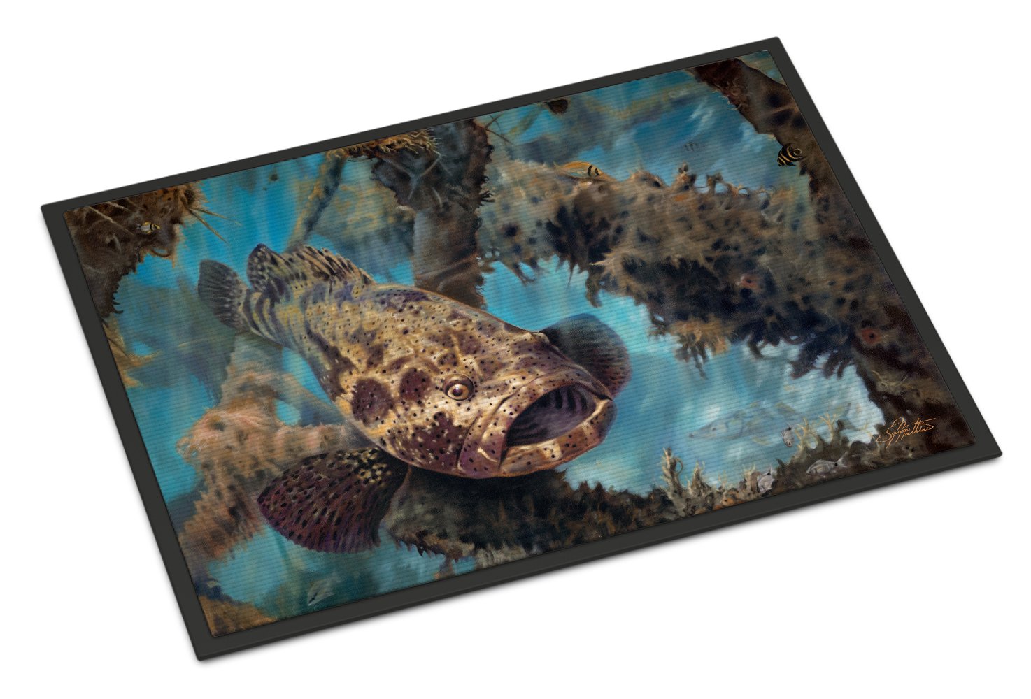 Golden Goliath Grouper Indoor or Outdoor Mat 24x36 JMA2003JMAT