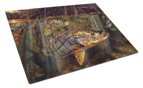 Grove Garden Snook Glass Cutting Board Large JMA2004LCB by Caroline's Treasures