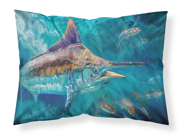 Liquid Metal Black Marlin Fabric Standard Pillowcase JMA2005PILLOWCASE by Caroline's Treasures