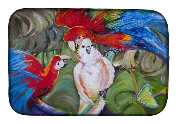 Menage-a-trois Parrots Dish Drying Mat JMK1018DDM  the-store.com.