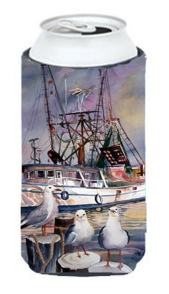 Sea Gulls and shrimp boats Tall Boy Beverage Insulator Hugger JMK1196TBC by Caroline's Treasures