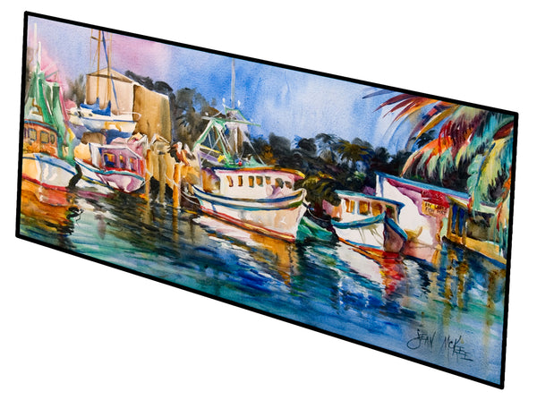 Shrimp Boats Warehouse Indoor or Outdoor Runner Mat 28x58 JMK1329HRM2858 - the-store.com