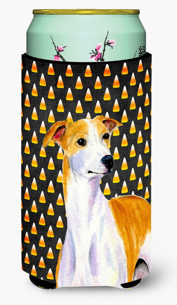 Whippet Candy Corn Halloween Portrait  Tall Boy Beverage Insulator Beverage Insulator Hugger by Caroline's Treasures