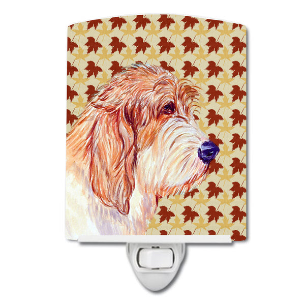 Petit Basset Griffon Vendeen Fall Leaves Portrait Ceramic Night Light LH9127CNL - the-store.com