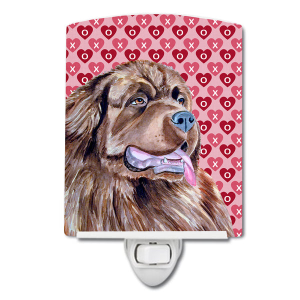 Newfoundland Hearts Love and Valentine's Day Portrait Ceramic Night Light LH9129CNL - the-store.com