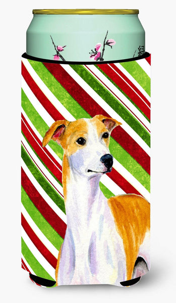 Whippet Candy Cane Holiday Christmas  Tall Boy Beverage Insulator Beverage Insulator Hugger by Caroline's Treasures