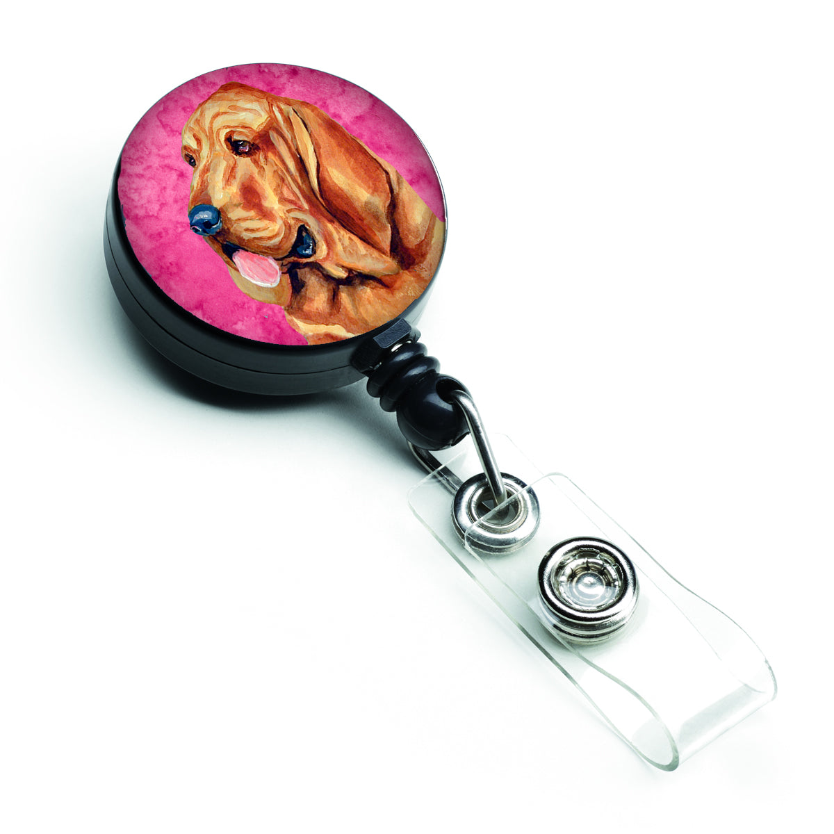 Pink Bloodhound Retractable Badge Reel LH9376PKBR from Caroline's Treasures  