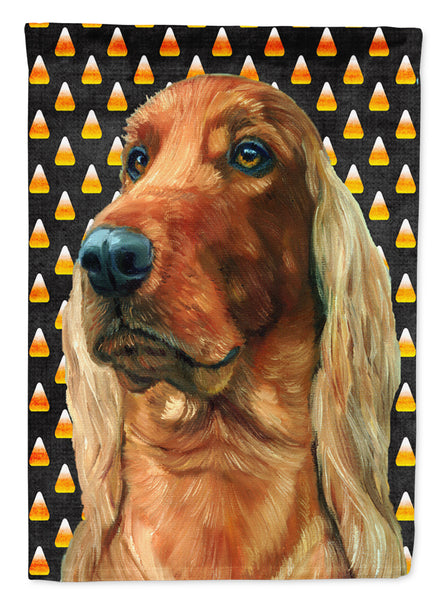 Irish Setter Candy Corn Halloween Flag Garden Size  the-store.com.