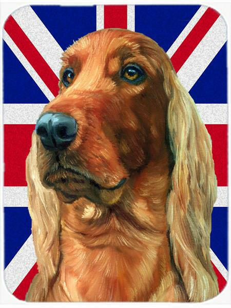 Irish Setter with English Union Jack British Flag Glass Cutting Board Large LH9597LCB by Caroline's Treasures