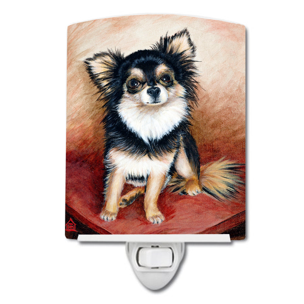 Chihuahua Long Hair Ceramic Night Light MH1035CNL