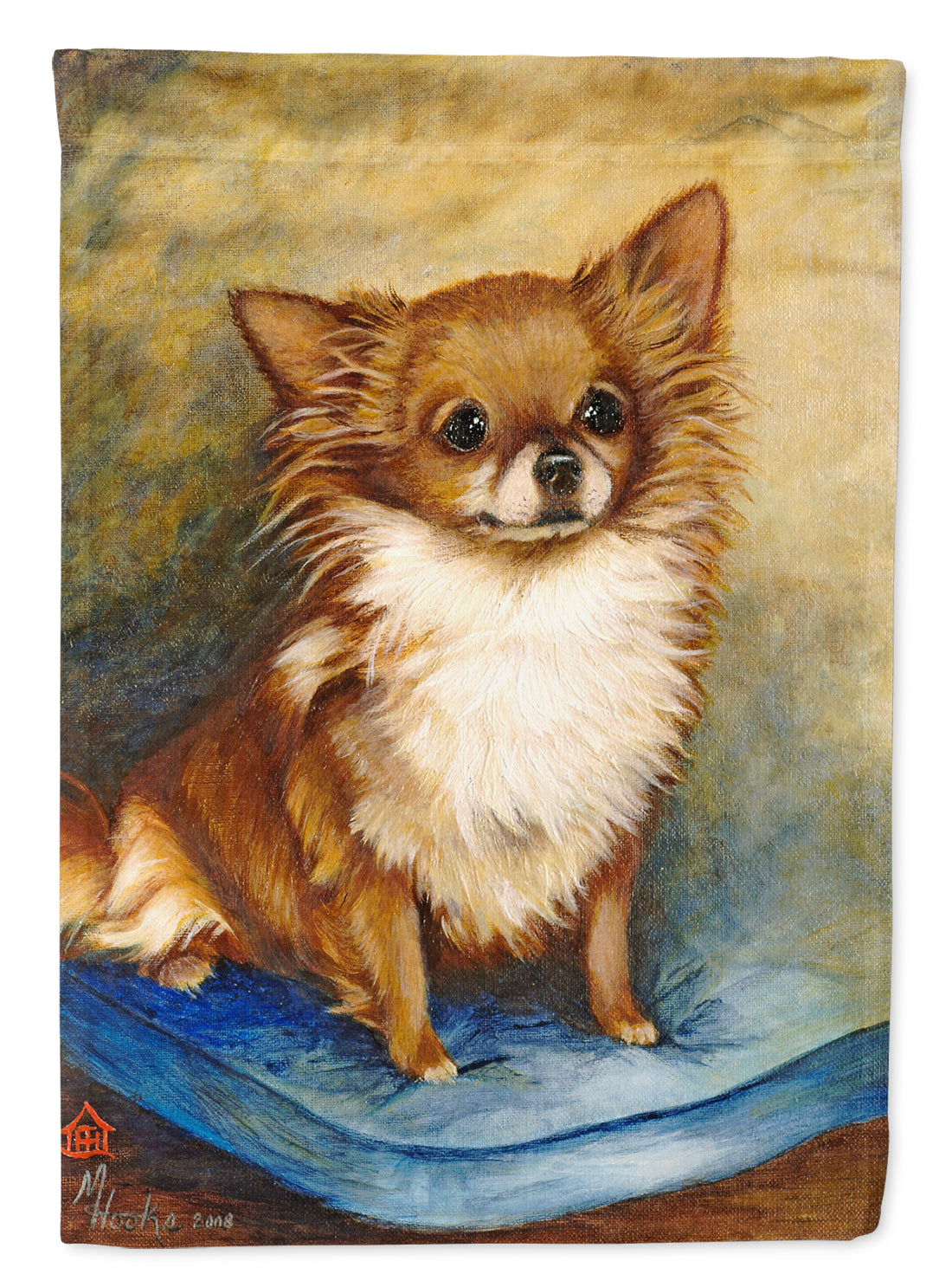 Chihuahua Long Hair Brown Flag Garden Size MH1036GF