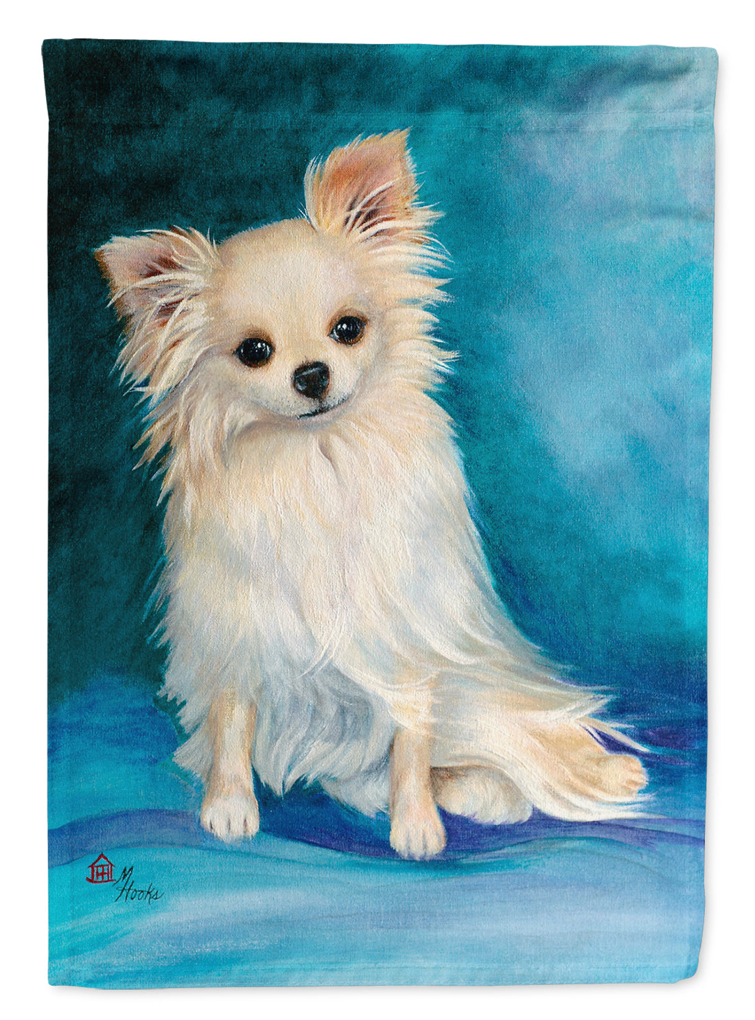 Jazz Chihuahua Long Hair  Flag Garden Size MH1040GF