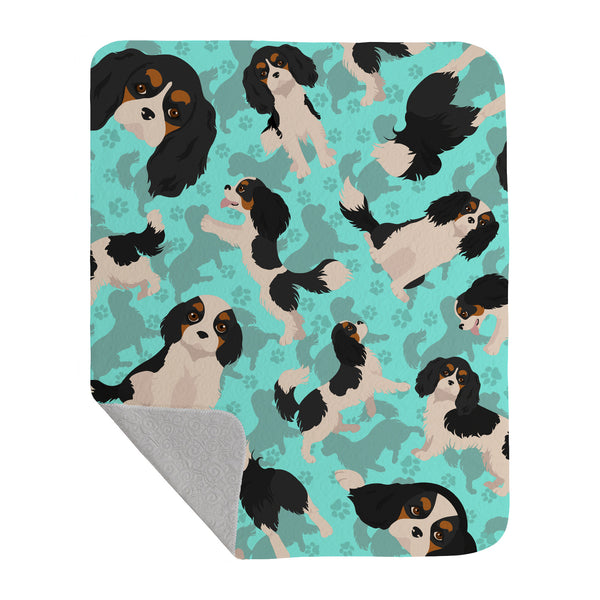 Buy this Tricolor Cavalier Spaniel Quilted Blanket 50x60