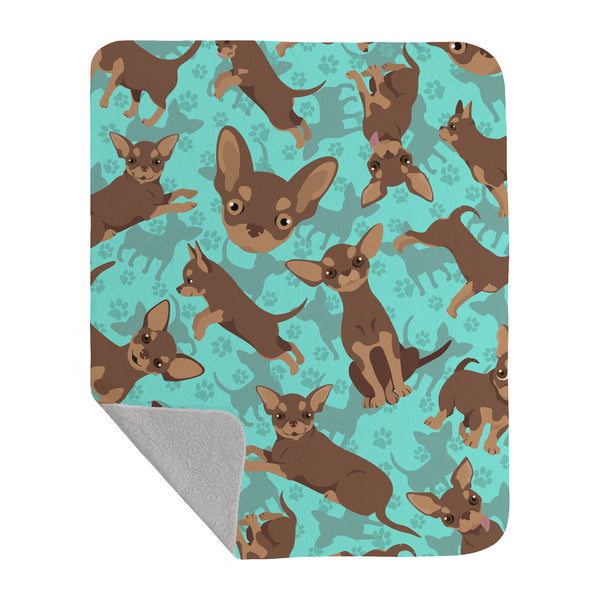 Buy this Chocolate Chihuahua Quilted Blanket 50x60