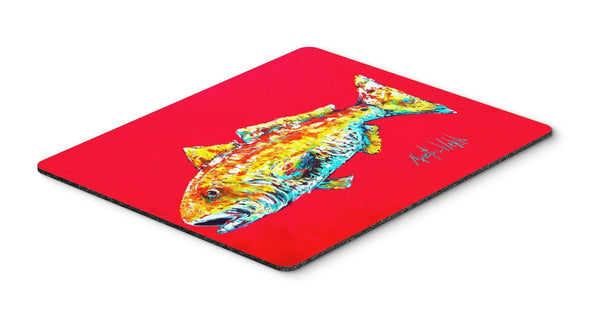 Fish - Red Fish Alphonzo Mouse Pad, Hot Pad or Trivet by Caroline's Treasures