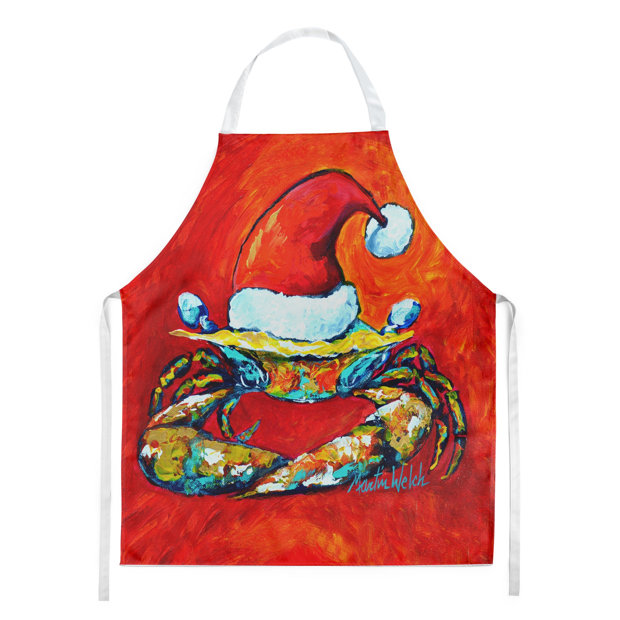 Crab in Santa Hat Santa Claws Apron MW1169APRON